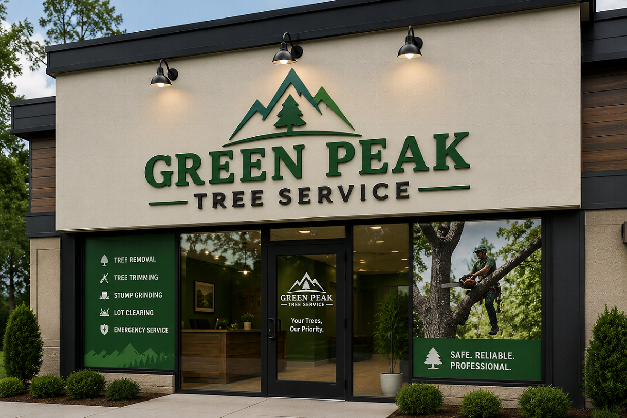 Green Peak tree service storefront